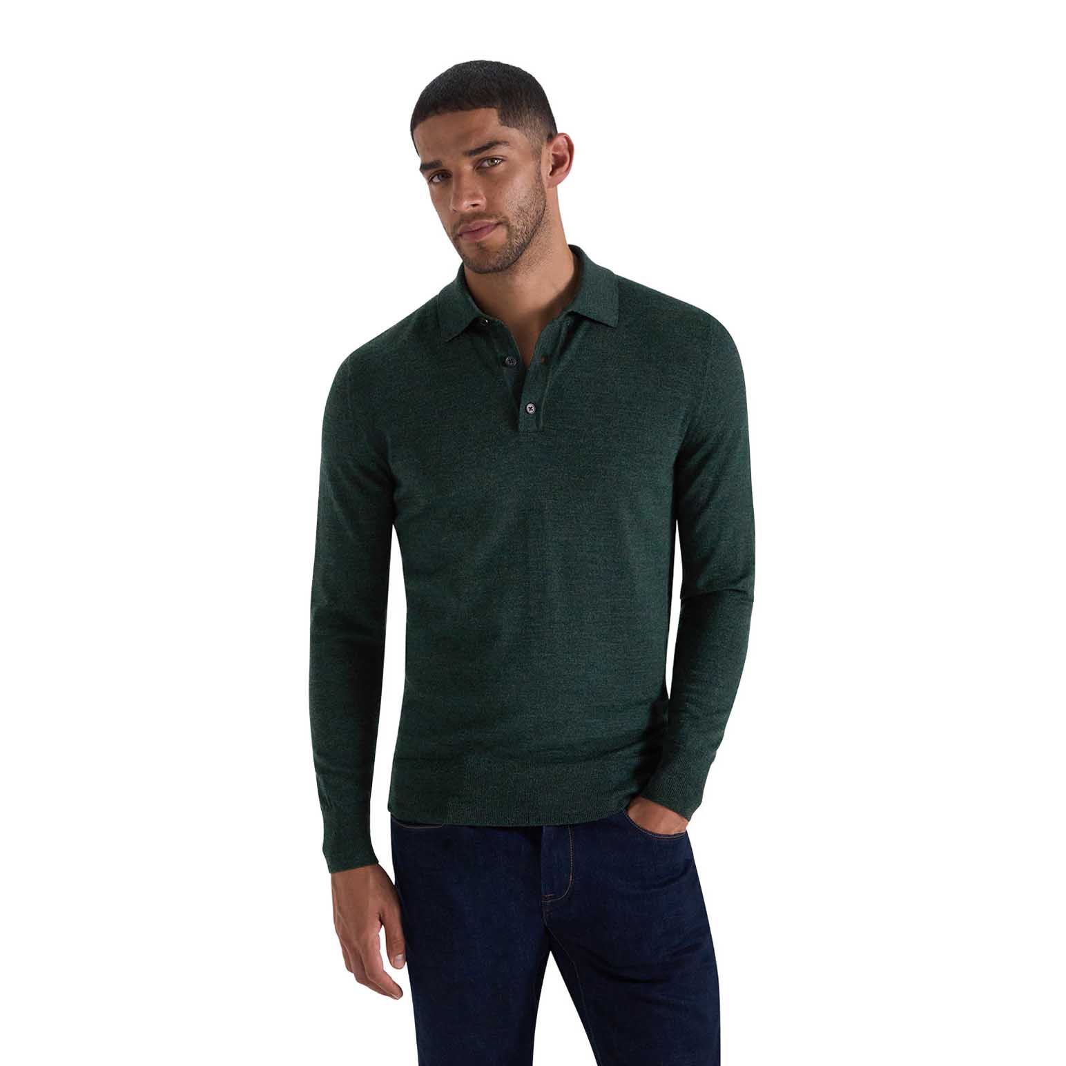 M.J. Bale Fraser Merino Polo Knit